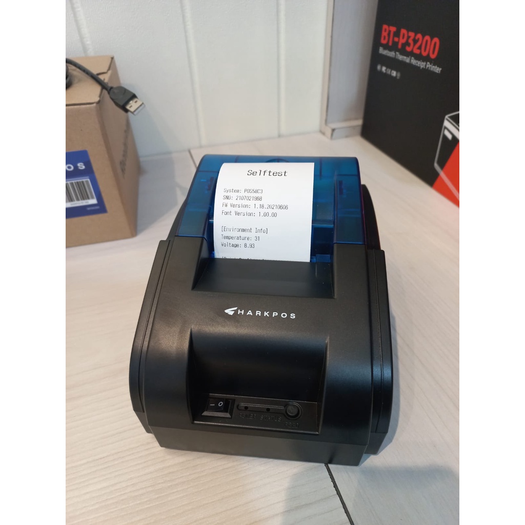 SHARKPOS PBT 2058 PRINTER BLUETOOTH THERMAL 58MM PRINTER KASIR C58BT