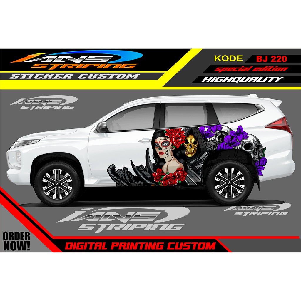 STICKER VARIASI MOBIL PAJERO, FORTUNER, INOVA