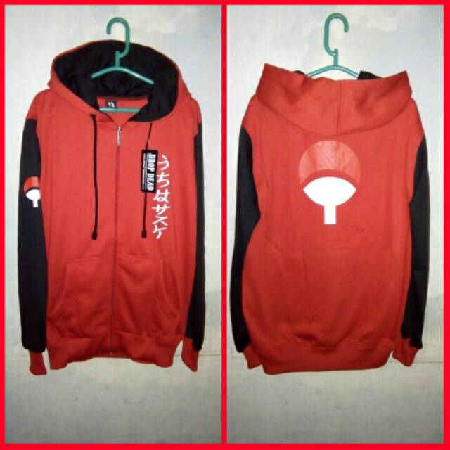 Jaket anime naruto uchiha sasuke red