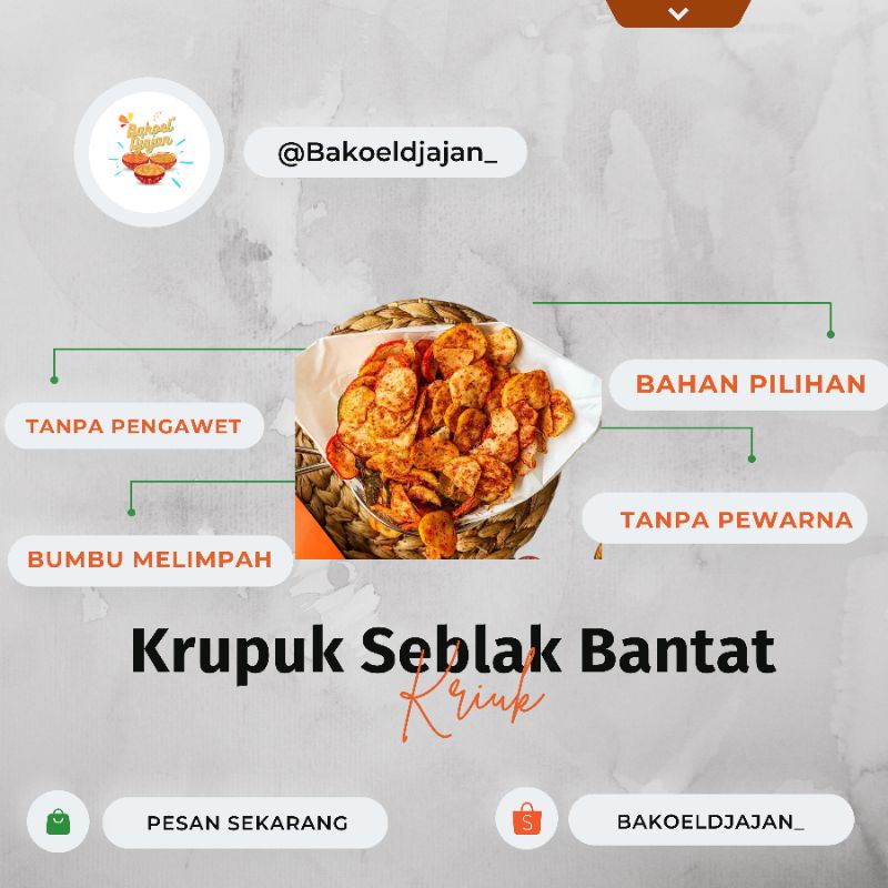 

(100 GR) KERUPUK SEBLAK | KRUPUK SEBLAK BY BAKOEL DJAJAN