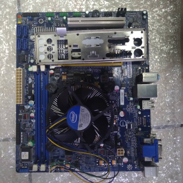 Paket mainboard lga 1155 h61 ddr3 prosesor gen 3  core I5 3470 fan