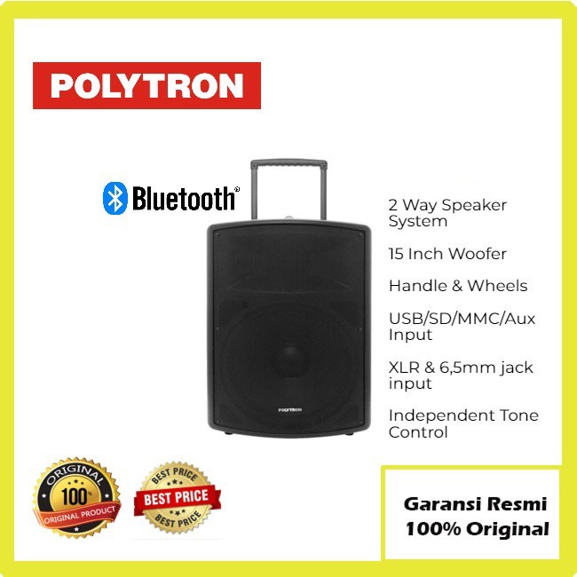 SPEAKER PORTABLE POLYTRON PAS PRO15F3 SPEAKER KARAOKE MEETING ACARA OUTDOOR PAS PRO 15F3