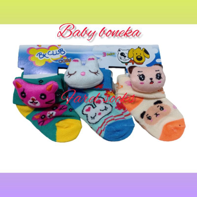 KAOS BABY BONEKA CEWEK COWOK(3 PASANG)