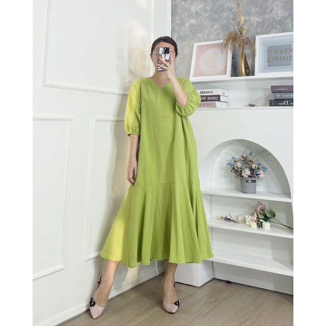 CARMELIA DRESS - DRESS WANITA LENGAN PENDEK