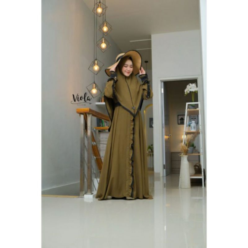 Gamis Zayra Set Syari ORI Viola Hijab