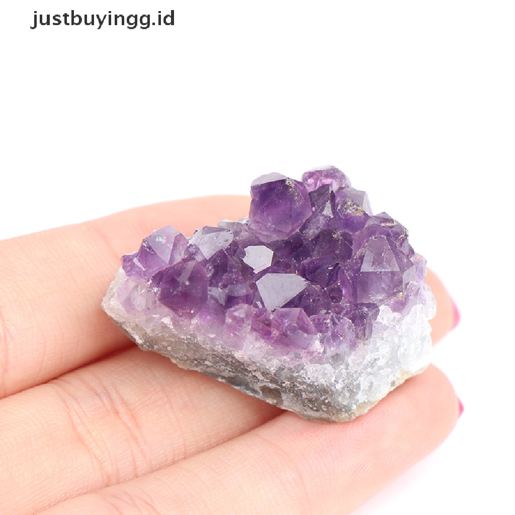 Batu Kristal Kuarsa Amethyst Cluster Mineral Kasar Untuk Penyembuhan