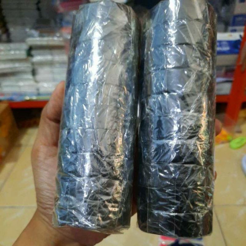 1 Roll Isolasi HITAM kecil solatip isi 10pcs