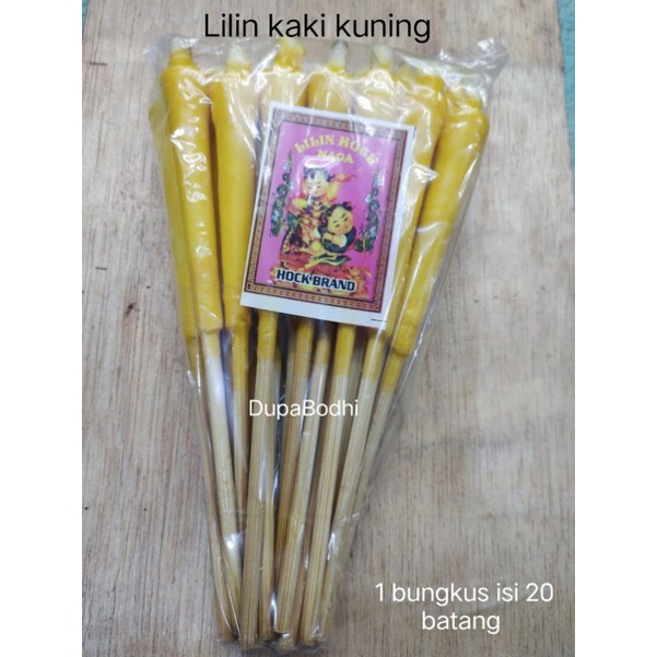 lilin kaki kuning / lilin kuning / lilin sembahyang