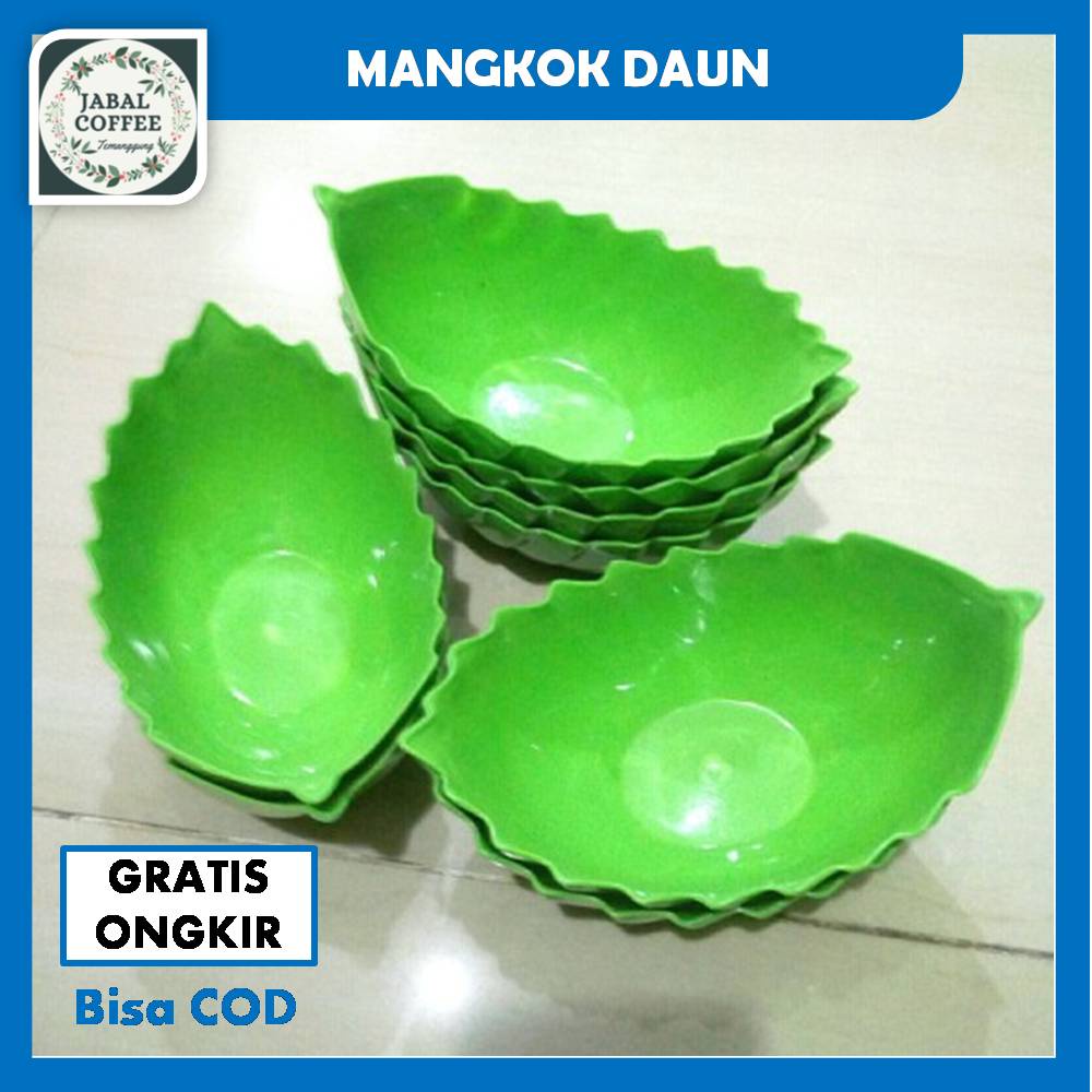 Mangkuk Olivia Daun / Mangkok Daun Olivia / Mangkok Plastik Motif Daun Olivia J148