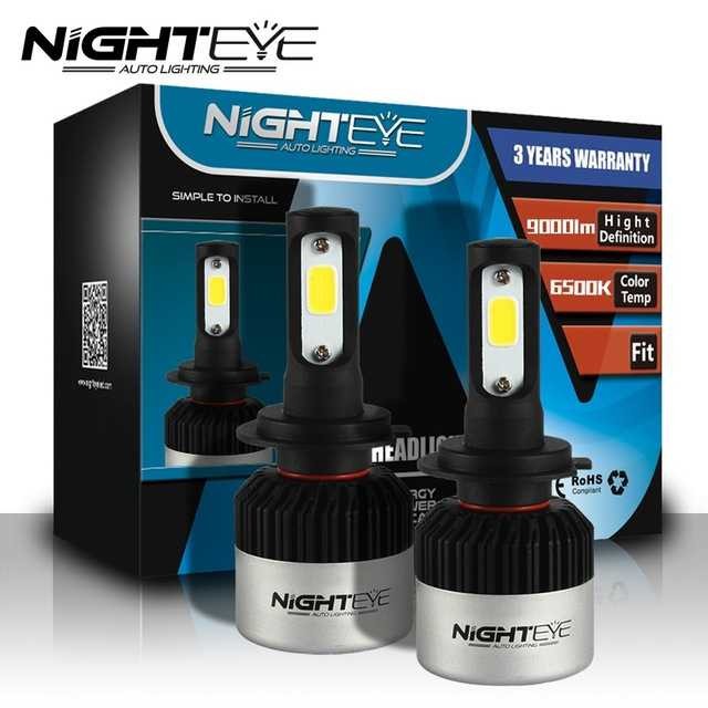 NightEye Lampu Mobil Headlight LED COB 2PCS Car Lamp Putih Cahaya Terang Lampu Mobil Waterproof