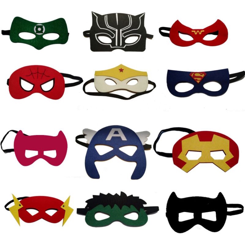 TOPENG MASKER KAIN FLANEL SUPERHERO ANAK LAKI-LAKI
