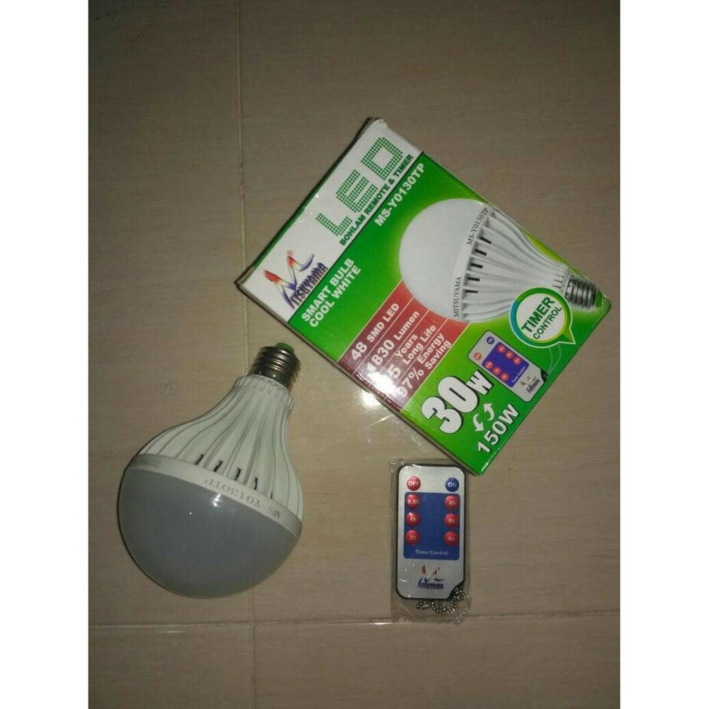 Lampu Bohlam LED 30Watt dengan Remote Control