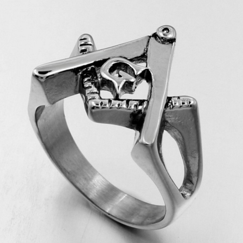 SEUSUK  Cincin Titanium Silver Model Hollow Gaya Punk Vintage untuk Pria