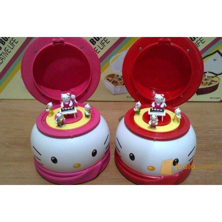 Kotak Musik Hello Kitty Topi Konser - Merah