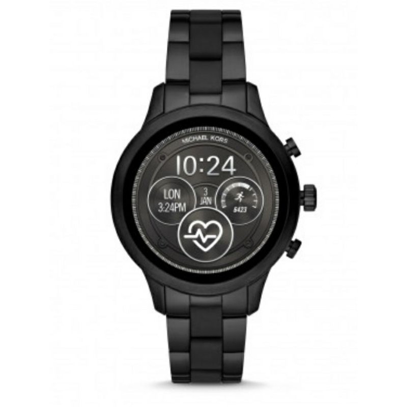 MK Smartwatch Gen 4 MKT5058 Runway Black Stainless Steel Strap