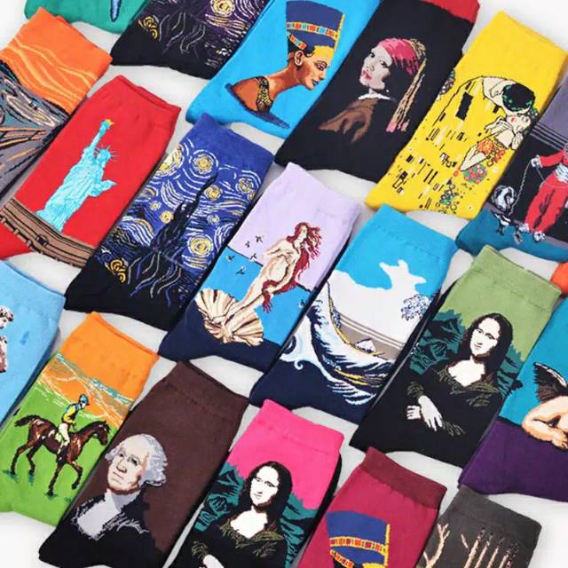 

Kaus Kaki Aesthetic 'LOUVRE' Lukis Renaissance Oil Painting Artsy Tumblr Pinterest