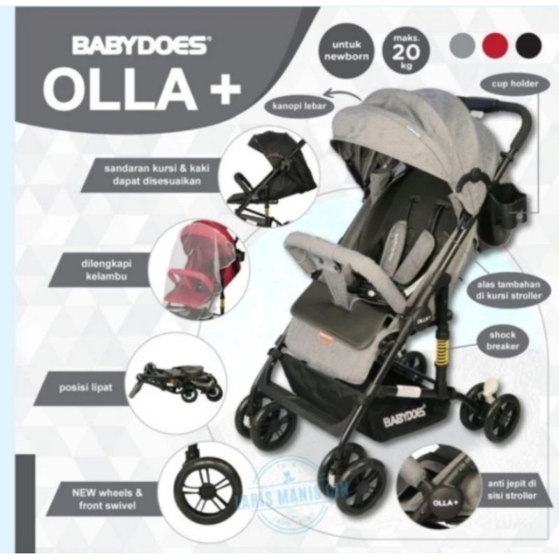 fgh Babydoes Stroller Olla+ / Kereta Dorong Bayi Stroller Olla Stroller Bayi