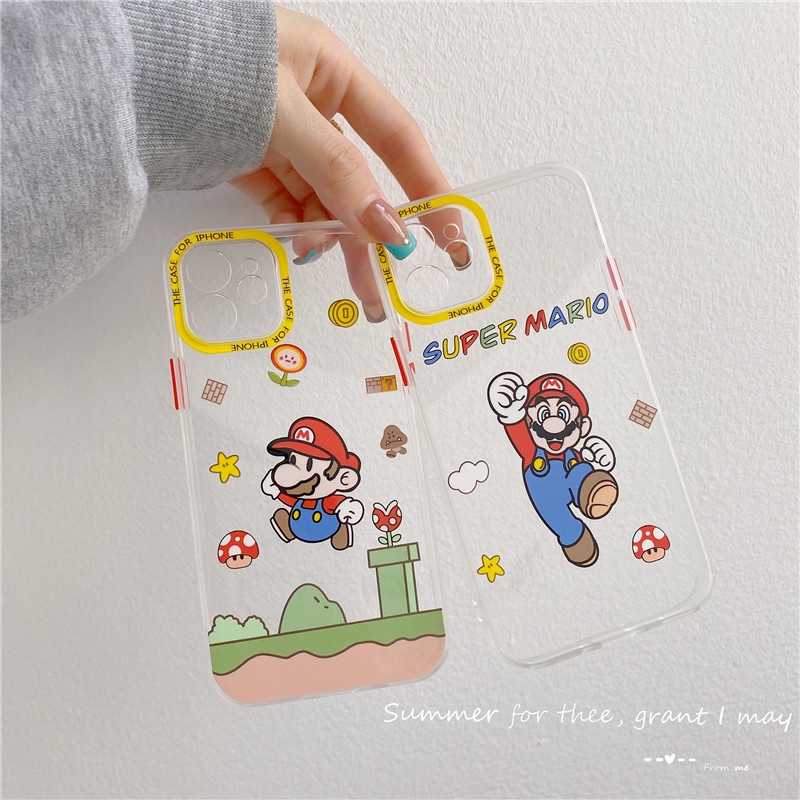 Soft case TPU Motif super Mario Untuk iphone 11 12 13PROMAX X XS XR XSMAX 7 8 Se 2020 PLUS