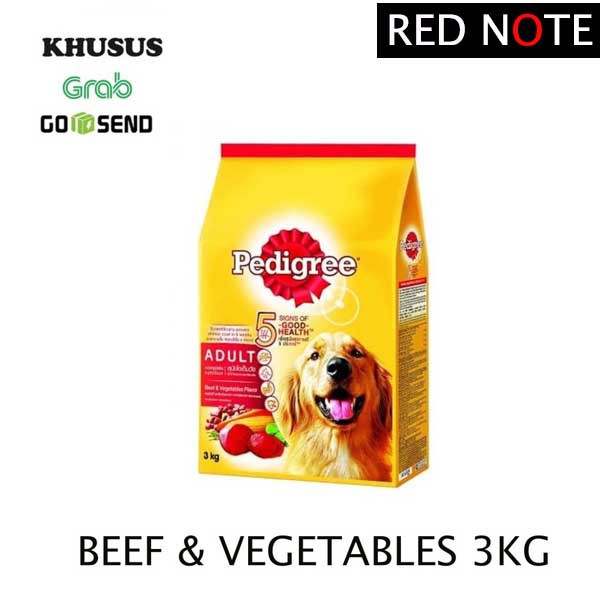 Pedigree Beef &amp; Veg 3kg (Grab/Gosend)