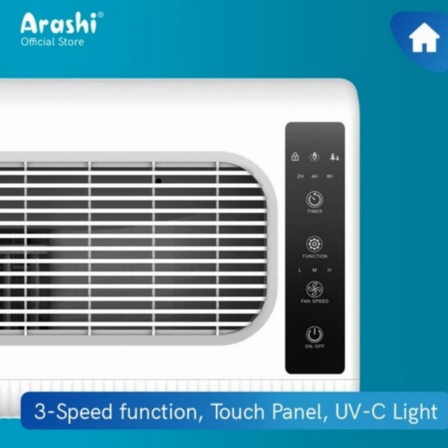 Air Purifier Arashi AAP 401 with HEPA Filter &amp; UVC - Max Filtrasi