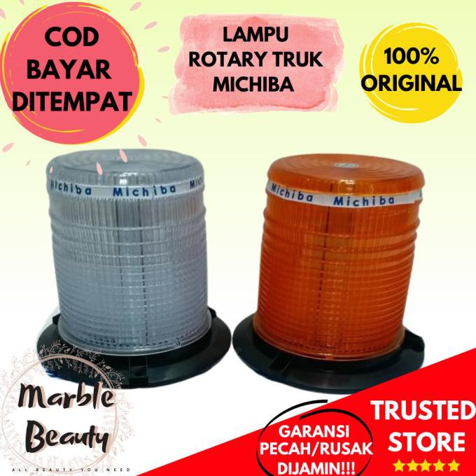 Lampu Variasi Rotary Rotari Led Blitz Aksesoris Mobil Michiba 531 17cm - Kuning