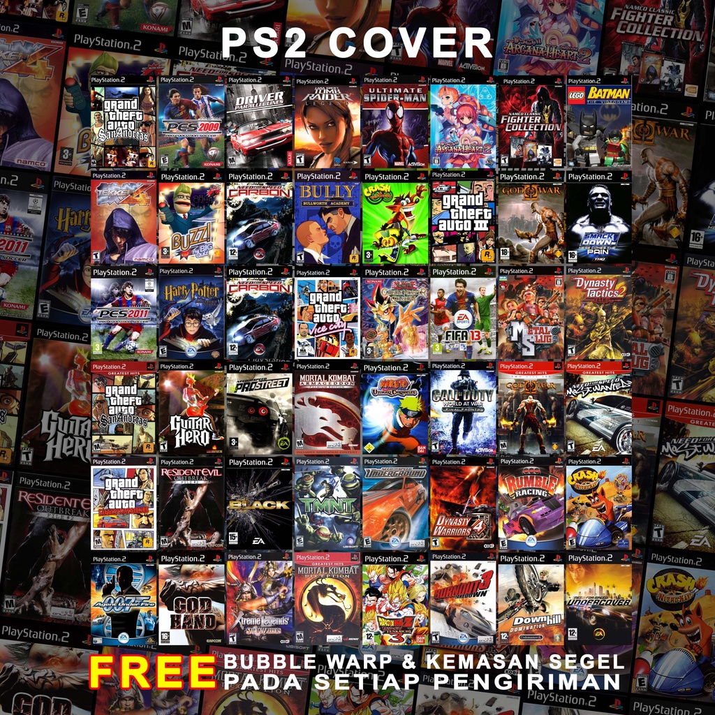 (48 PCS) Poster Dinding Aesthetic | Poster Dinding Aesthetic PS2 Cover Series