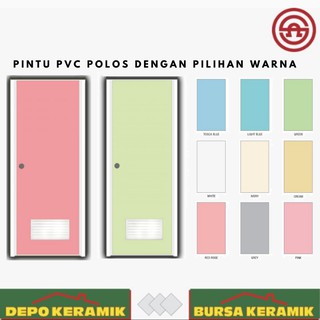 Pintu Kamar Mandi PVC Polos dengan Pilihan Warna
