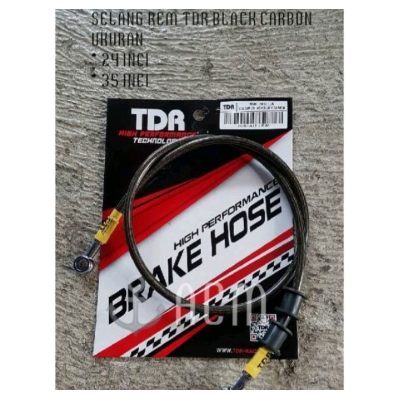 Selang Rem TDR black carbon asli TDR ukuran 37 inch / 95cm-hk99