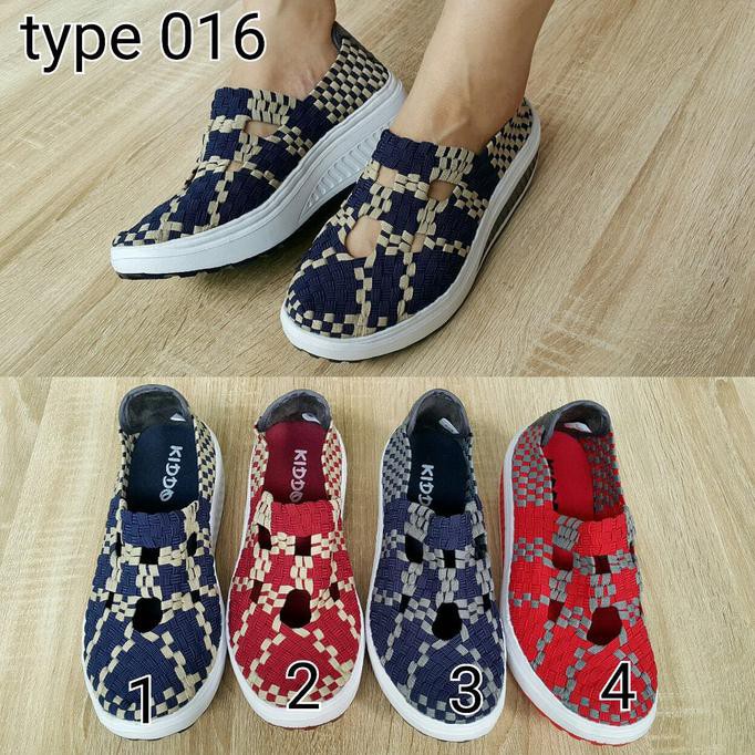 sepatu rajut anyam . sepatu rajut anyaman kiddo