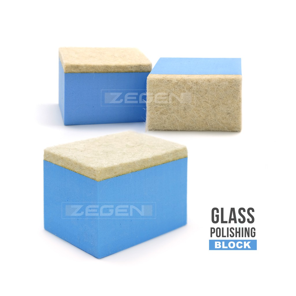 GLASS POLISHING BLOCK / GLASS FELT BLOCK / GOSOK KACA JAMUR MANUAL