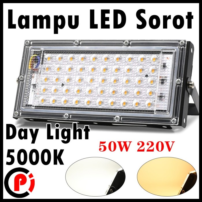 Lampu Sorot Flood Light Waterproof 4500 Lumens 50W Daylight 5000K