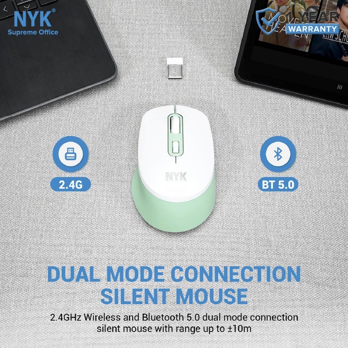 NYK Mouse Wireless C50 Bluetooth Optical Silent Dual Mode