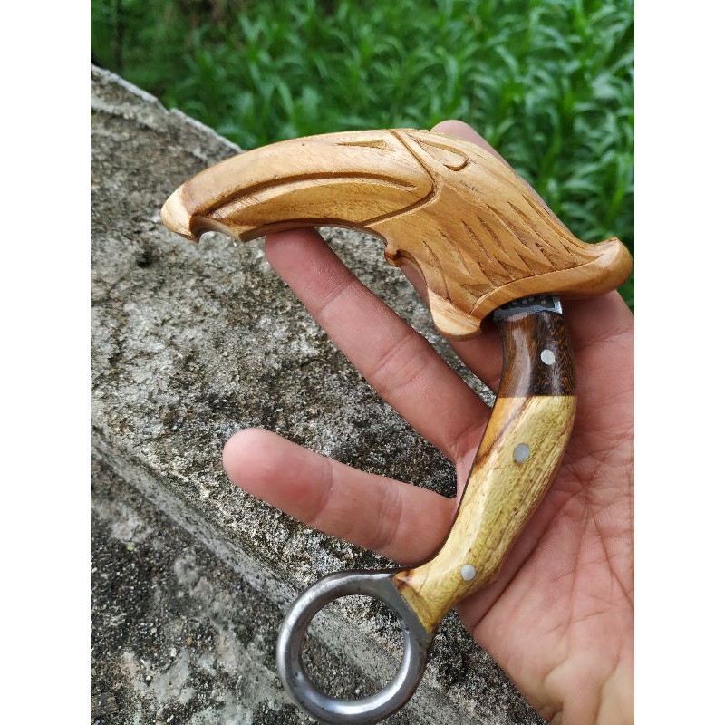 (barang koleksi)kerambit sarung elang bilah pamor