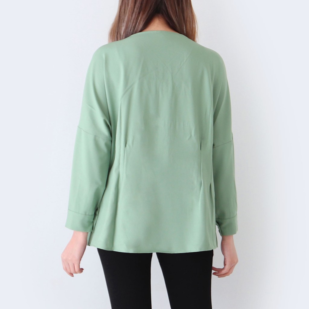 ARENA - Vneck Blouse Kancing Depan Wanita