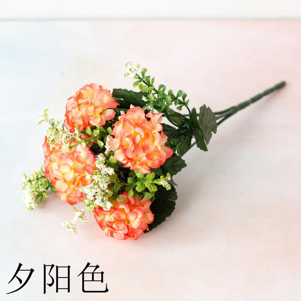 COD / SM.ID BUNGA BUKET BUNGA ARTIFICIAL ROSE BUNGA PALSU IMPORT DEKORASI RUMAH / PESTA P3122-ORANGE