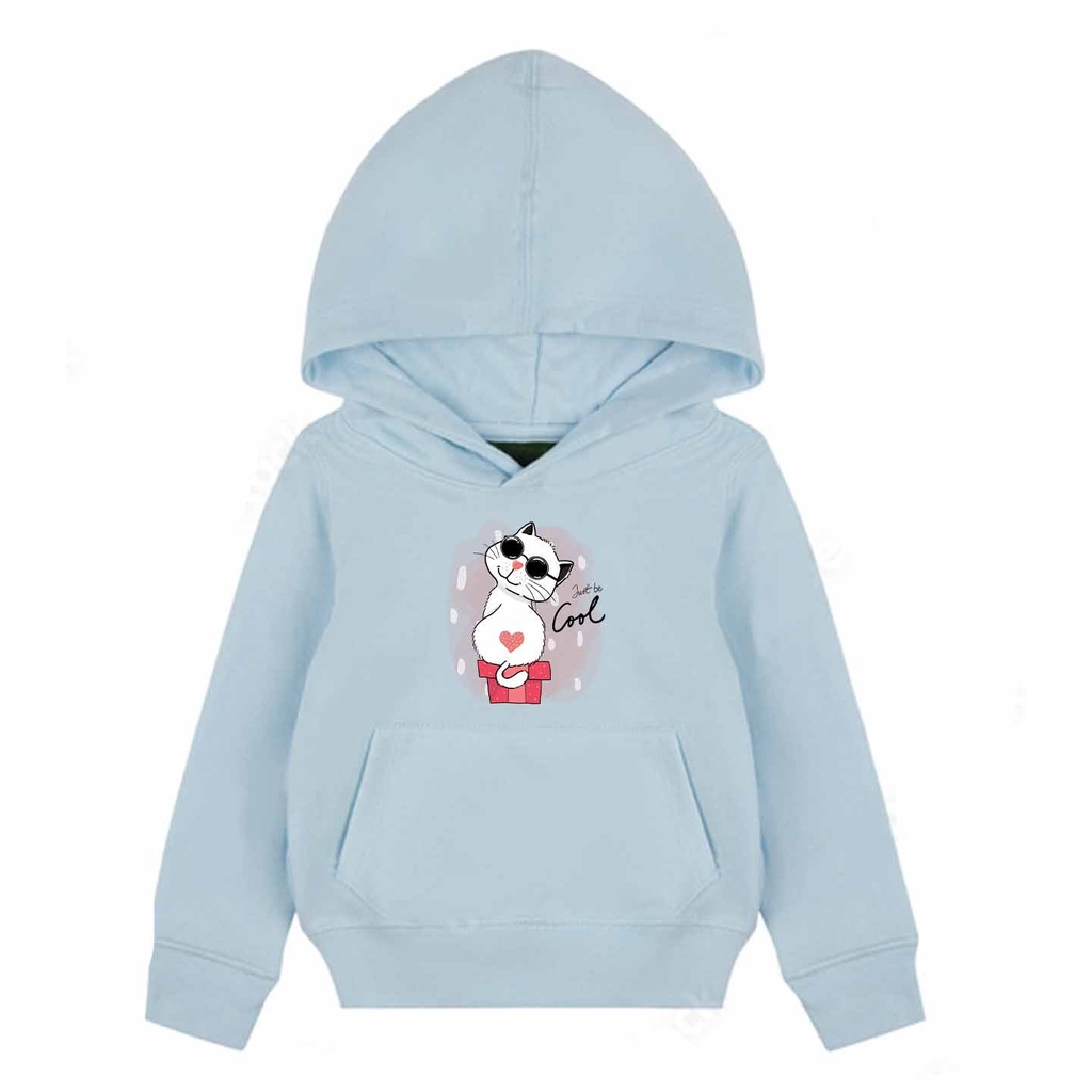 Hoodie Anak Cat Cool Sweater Pakaian Fleece M - XL