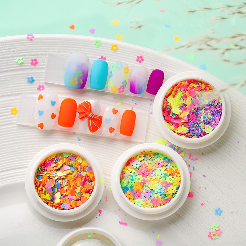 Mxbeauty Nail Art Sequin Berbagai Bentuk Payet Tidak Teratur Berbentuk Hati Dekorasi Nail Art DIY