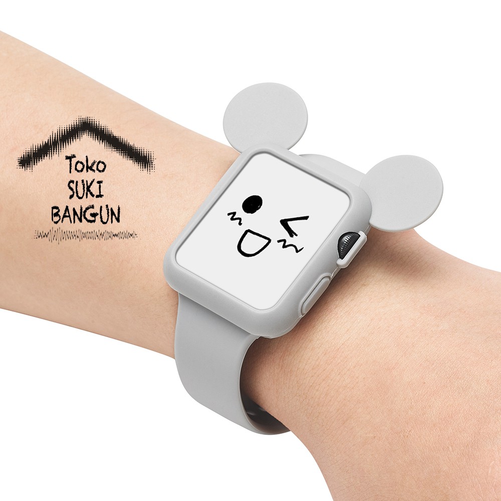 Mickey MOUSE Ears Soft Silicone Case for Apple Watch 38mm 42mm Rubber