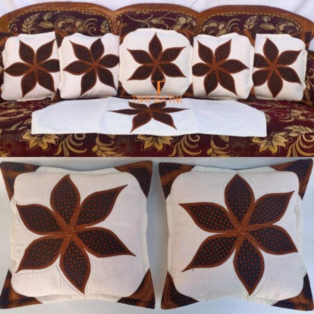 Sarung Bantal Kursi Sofa Batik Murah Set Taplak Meja