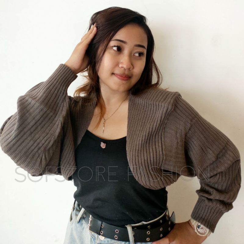 Cardigan OVERSIZE BALERO Tebal crop Premium Knit Cardy