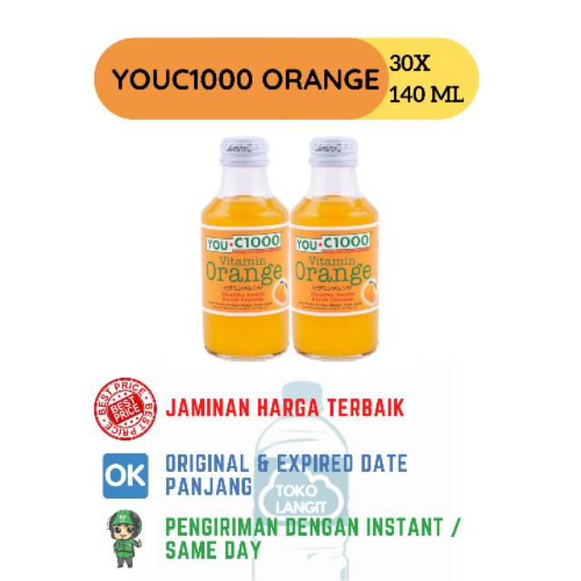 

YOUC1000 VITAMIN ORANGE 140 ML (30 BOTOL/KARTON)