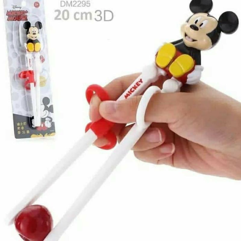 sumpit anak karakter mickey minnie princess - training chopsticks