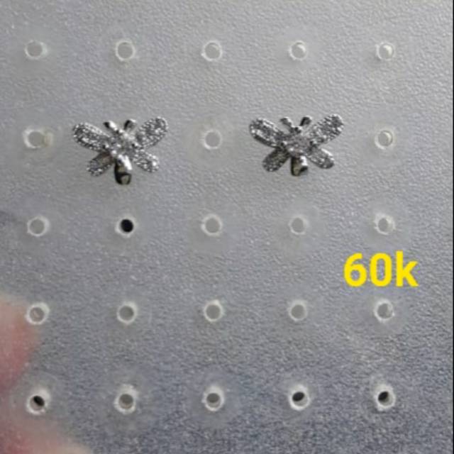 Anting Perak Lapis Emas 18karat