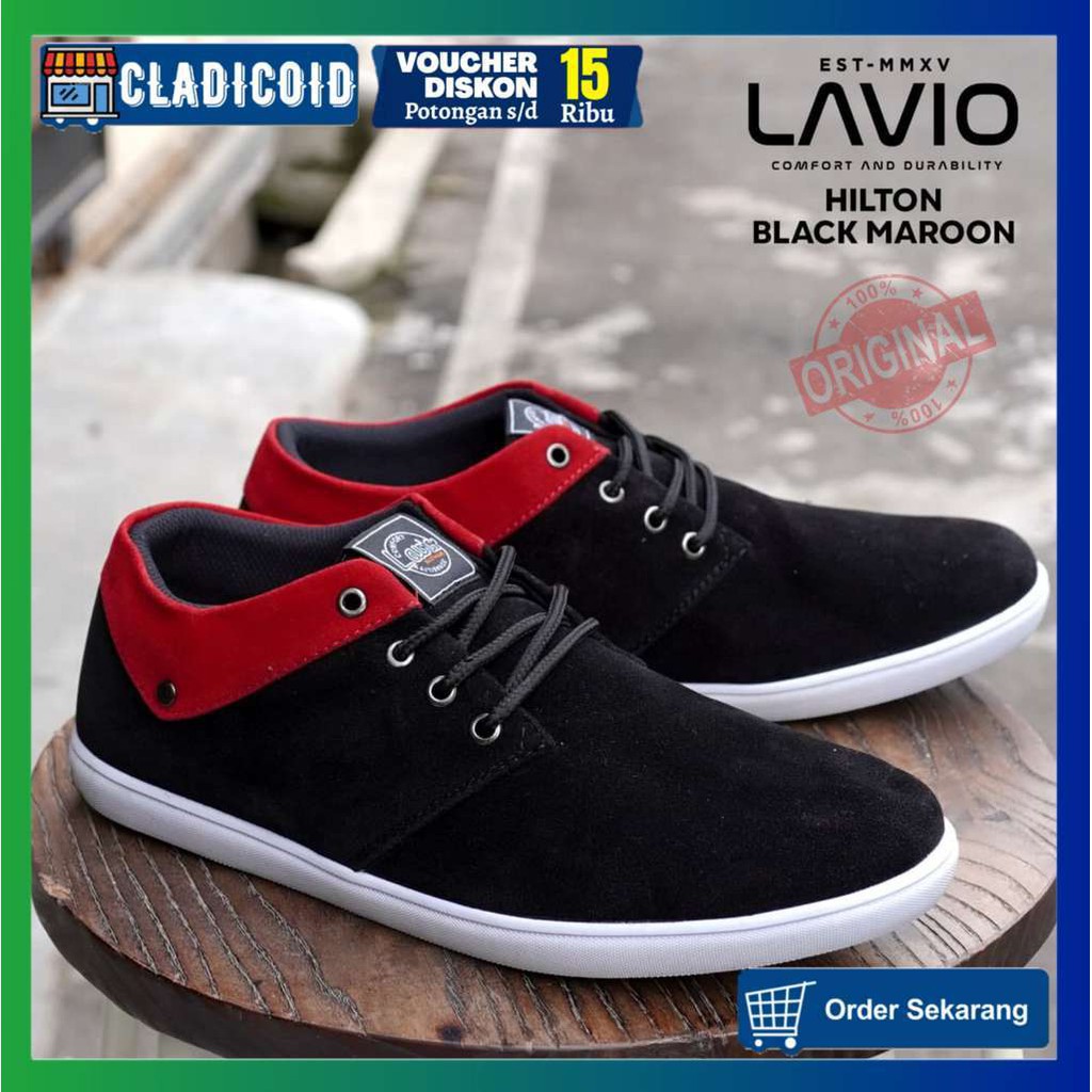 Sepatu Sneakers Casual Pria Original Model Terbaru Keren dan Trendi Sneaker Anak Muda Lavio Hilton