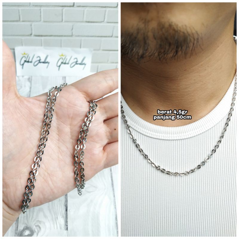 KALUNG NORI PANJANG PERAK ASLI LAPIS EMAS PUTIH S925 CC474