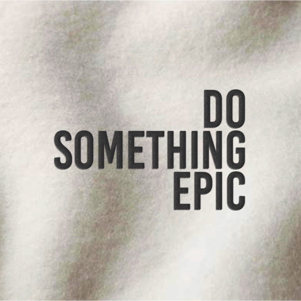 DO SOMETHING EPIC BORDIR CROP OVERSIZE SWEATER WANITA - CREWNECK KEKINIAN PREMIUM