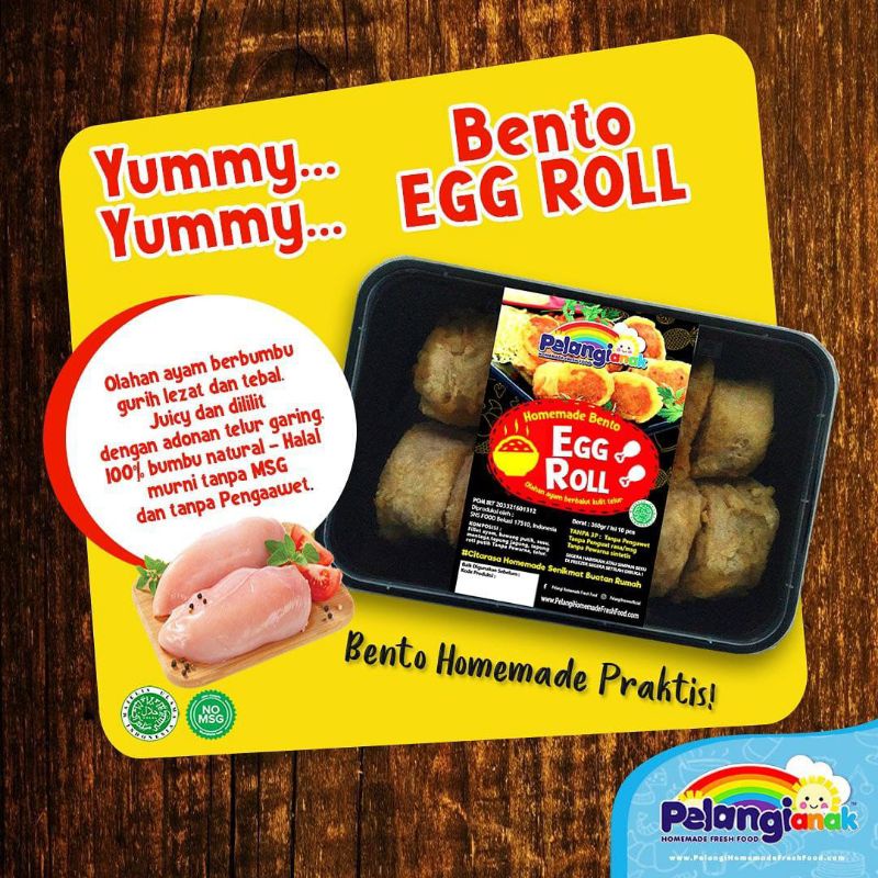 

Pelangi Homemade Bento Egg Roll Non MSG / Pelangi Anak Sehat / Frozen