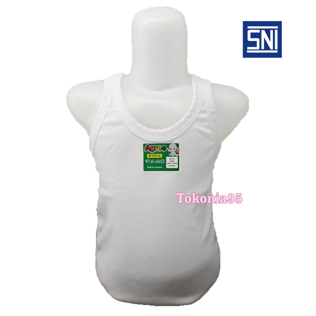 Singlet Agree Kids Kode SF 019 ( 0 - 5 Tahun ) - Kaos Dalam Anak Lembut 0 1 2 3 4 5 Tahun