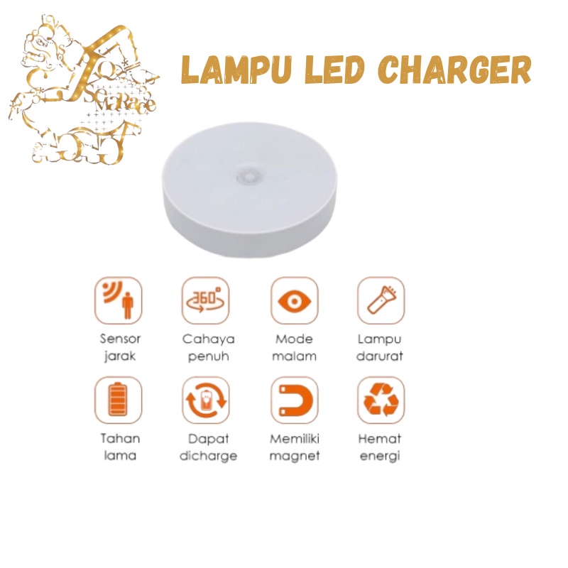 LAMPU LED CHARGER SENSOR GERAK