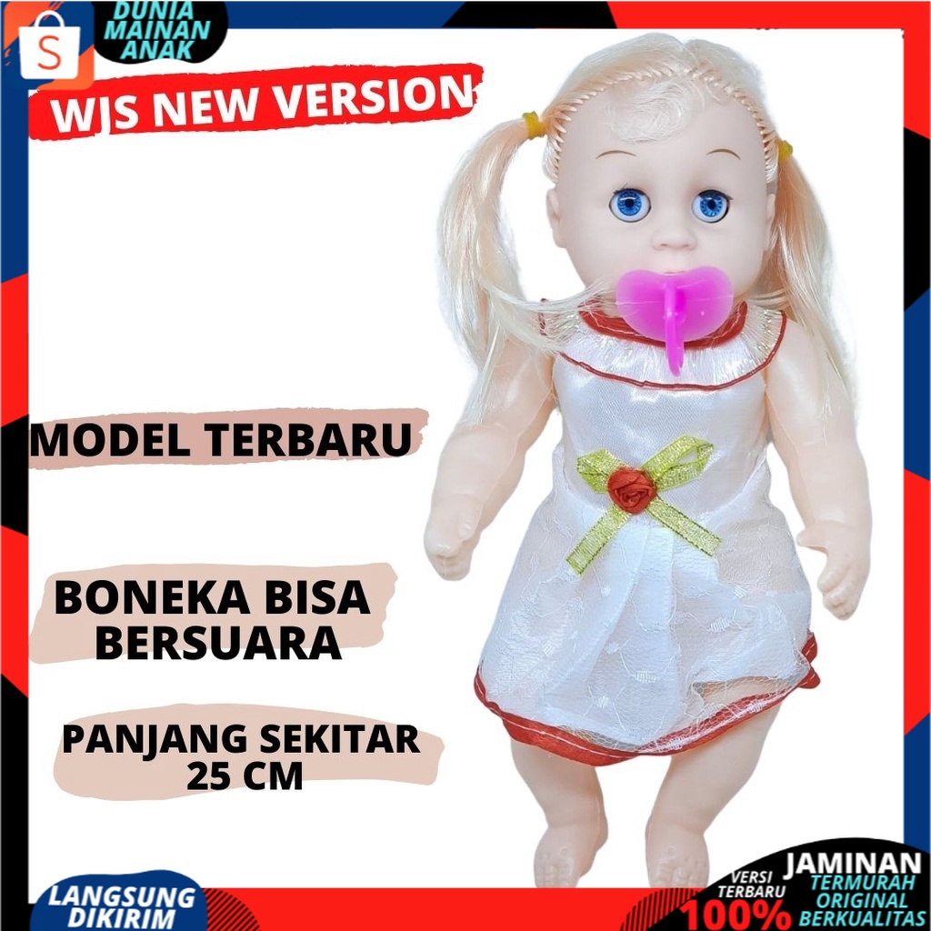 Mainan Anak Perempuan Boneka Bayi Baby Dot Bersuara Papa Mama Ketawa Menangis Kado Ulang Tahun Anak